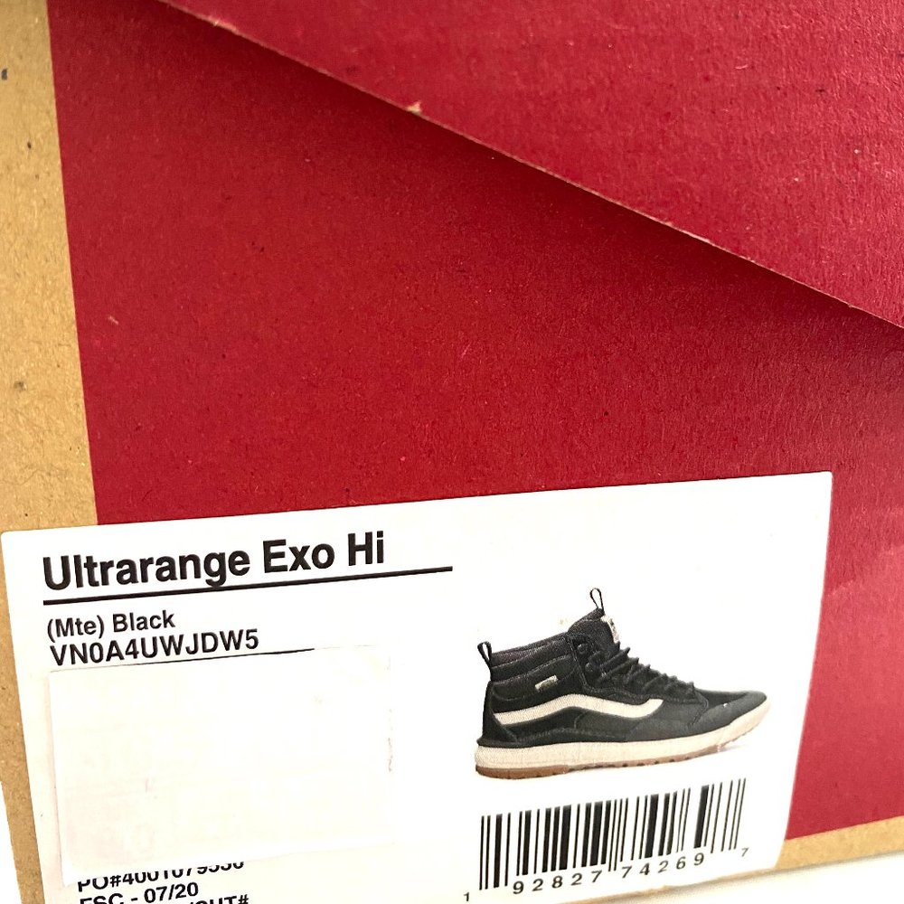 Vans Ultrarange Exo Hi MTE Shoes Boots Black Suede Womens Size 9.5 VN0A4UWJDW5 - Picture 9 of 10